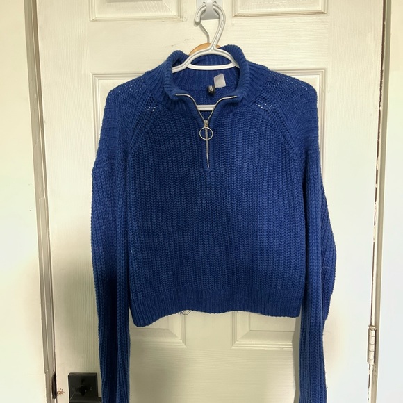 Blue Knit Sweater - Picture 1 of 3